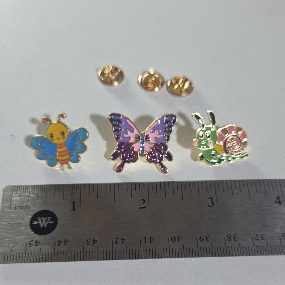 Insect Enamel Pin Trio - Picture 6 of 6